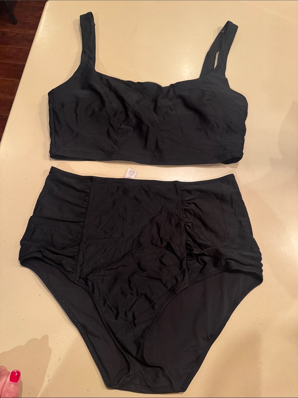 Aerie Black High-Waist Bikini Set